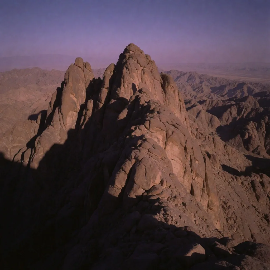 Granite peaks of the southern highlands at twilight