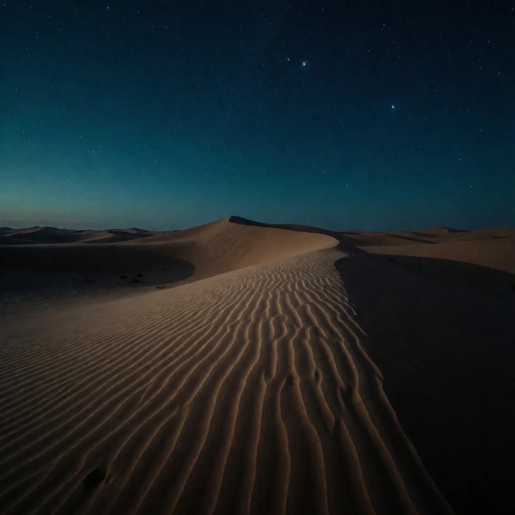 Egyptian desert at night